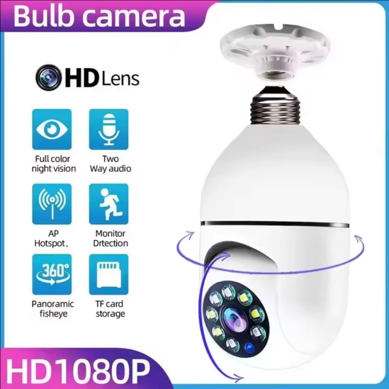 Baby Nursery Camera - 4G WLAN IP-Kamera E27 Glühbirnen-Kamera 3MP