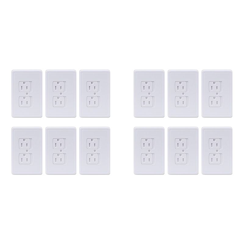 Outlet Cover Childproof - Y42A-12-Pack Sicherheits-Steckdosenabdeckungen mit Selbstverschluss, automatisch verschiebbare
