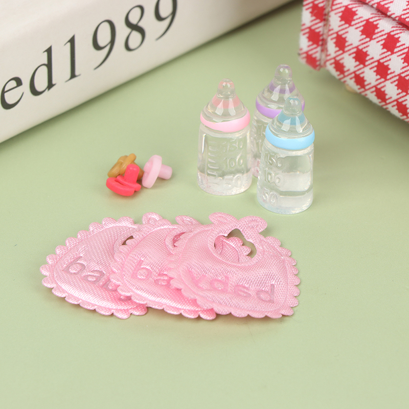 Baby Nursery Kit - * 1:12 Puppenhaus-Miniatur-Set mit Babyflaschen, Schnullern