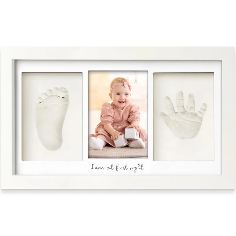 Baby Nursery Kit - Baby Hand- und Fußabdruck-Set mit Rahmen,