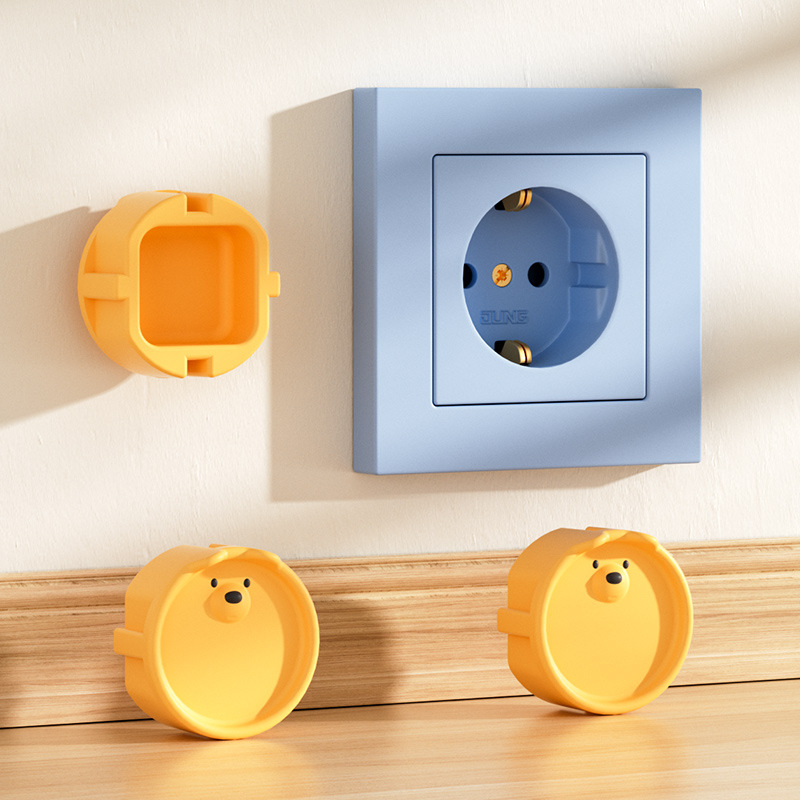 Outlet Cover Childproof - Kindersichere Steckdosenschutzkappen, Cartoon-Silikon Anti-Schock Staubdichte Elektrische
