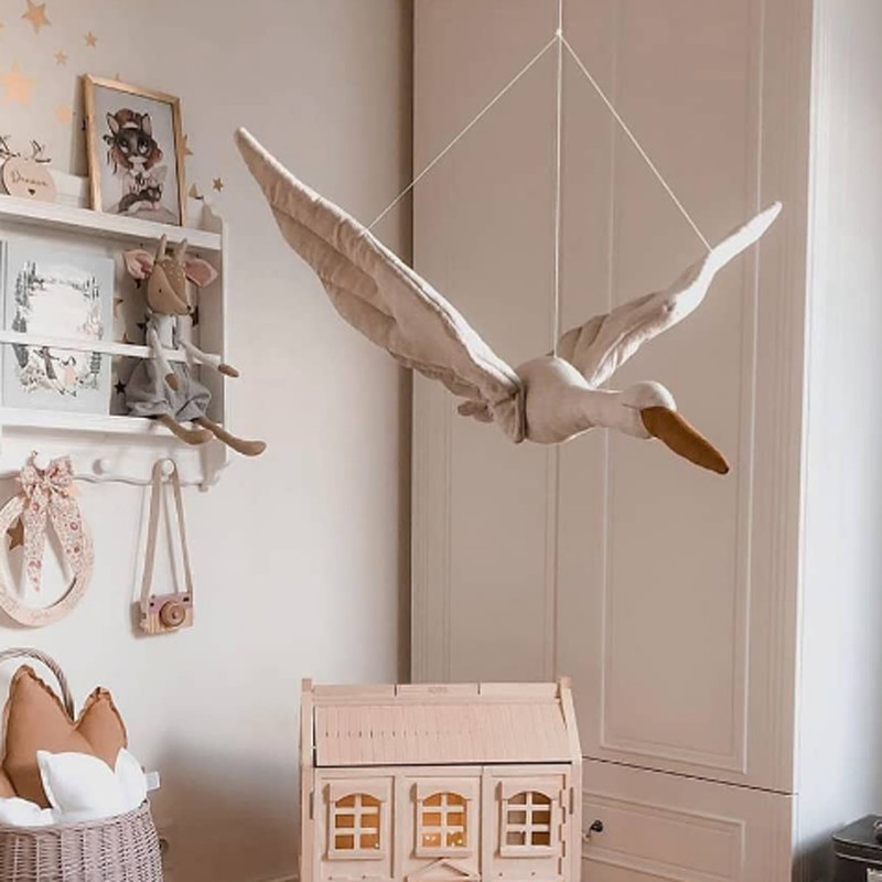 Baby Nursery Pillow - Neue Babyzimmer-Dekoration Kreative Wandbehang Schwan Plüsch