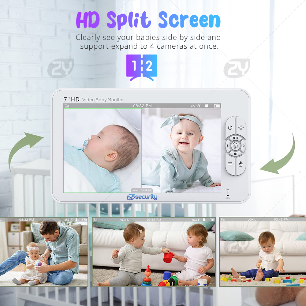 7,0-Zoll-Video-Babyphone, HD-S – Wearable Baby Monitor Bewertung und Preis