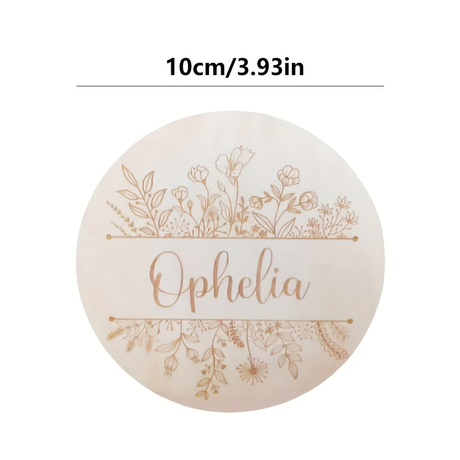 Personalisierte Blumen-Gravur  – Baby Nursery Sign Bewertung und Preis