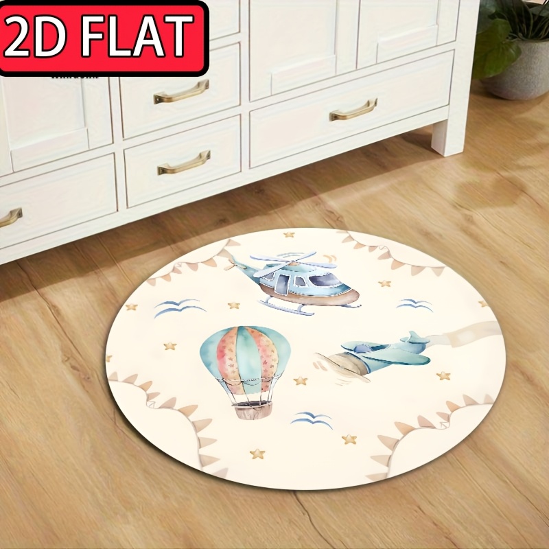 Verspielte Heißluftballon-Flug – Baby Nursery Rug Bewertung und Preis