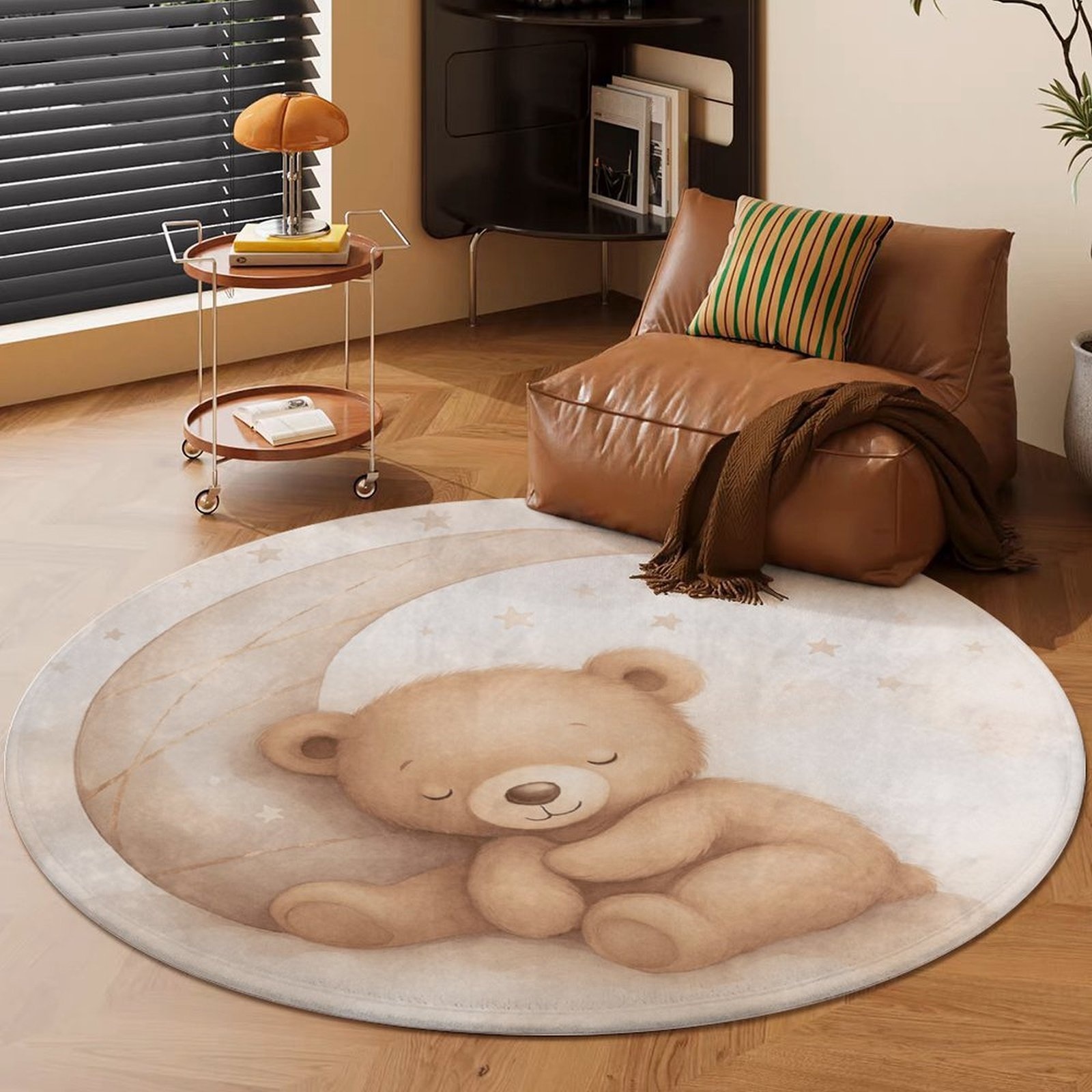 Niedlicher Teddybär-Mond-Plüsc – Baby Nursery Rug Bewertung und Preis