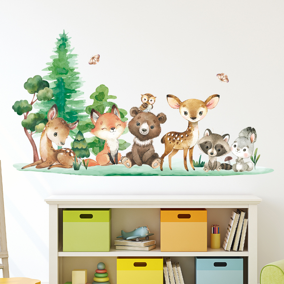 Waldtiere Thema Bär Hirsch Kan – Baby Nursery Forest Theme Bewertung und Preis
