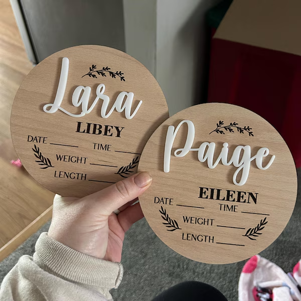 1 Stück personalisiertes Baby- – Baby Nursery Sign Bewertung und Preis