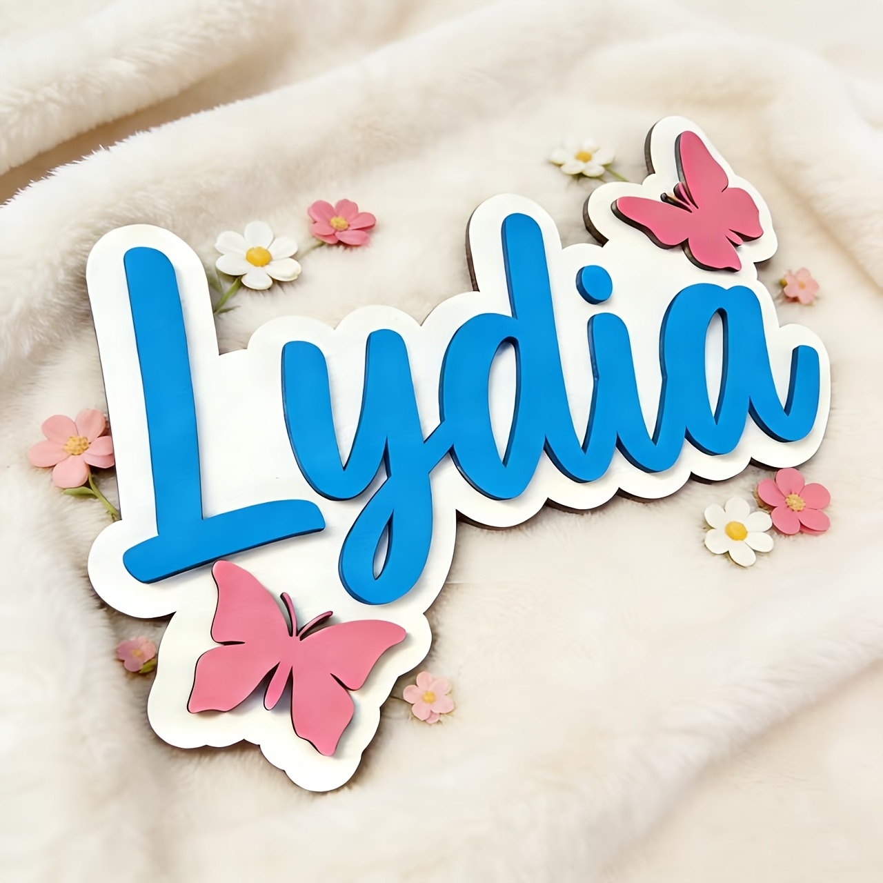 Personalisiertes blau-rosa Sch – Baby Nursery Sign Bewertung und Preis