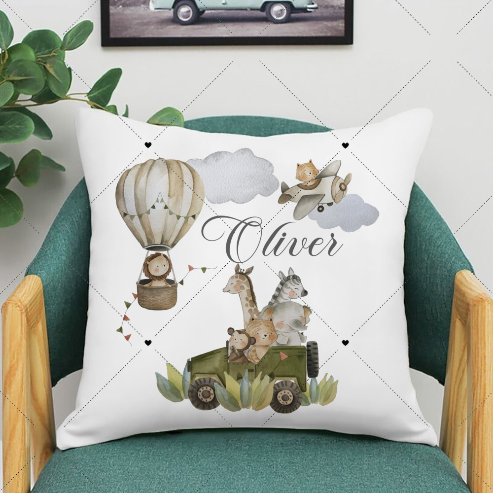 Personalisierter Waldtier-Druc – Baby Nursery Pillow Bewertung und Preis