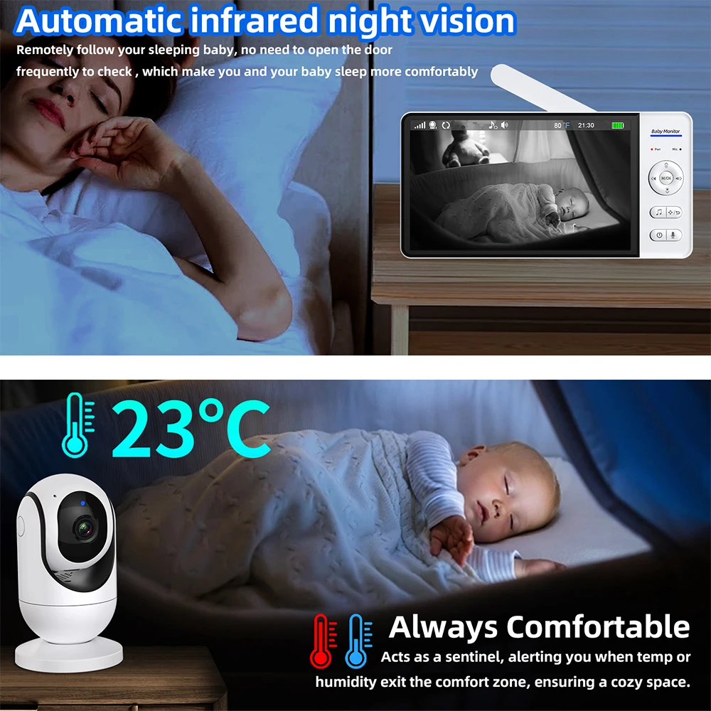 Kein WiFi 7 Zoll Babyphone 2-W – Wearable Baby Monitor Bewertung und Preis