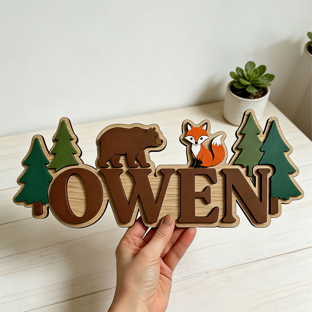 Personalisiertes Waldland-Bär- – Baby Nursery Forest Theme Bewertung und Preis