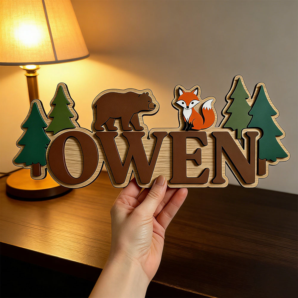 Personalisiertes Waldland-Bär- – Baby Nursery Forest Theme Bewertung und Preis