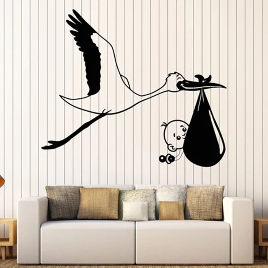 Wand Aufkleber Storch Baby Vog – Baby Nursery Murals Bewertung und Preis
