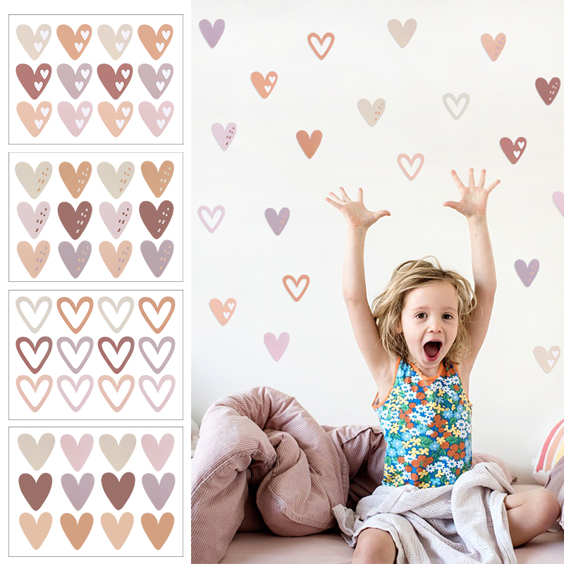 2 stücke schöne Herzen ins Wan – Baby Nursery Murals Bewertung und Preis