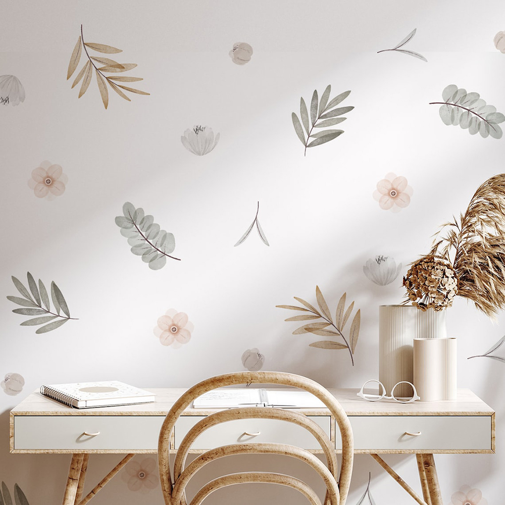 Boho Blätter Botanische DIY Wa – Baby Nursery Murals Bewertung und Preis