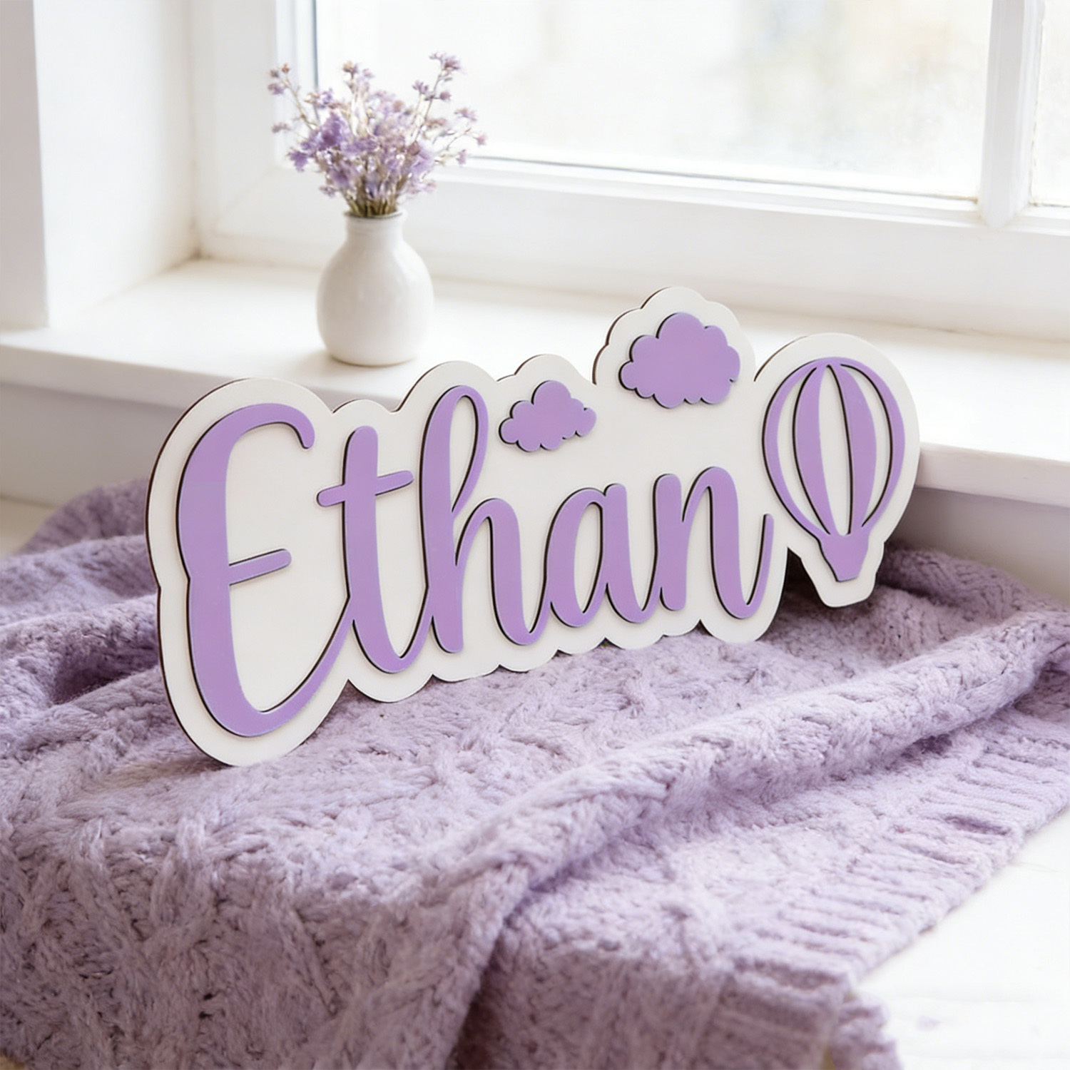 Personalisiertes Heißluftballo – Baby Nursery Sign Bewertung und Preis