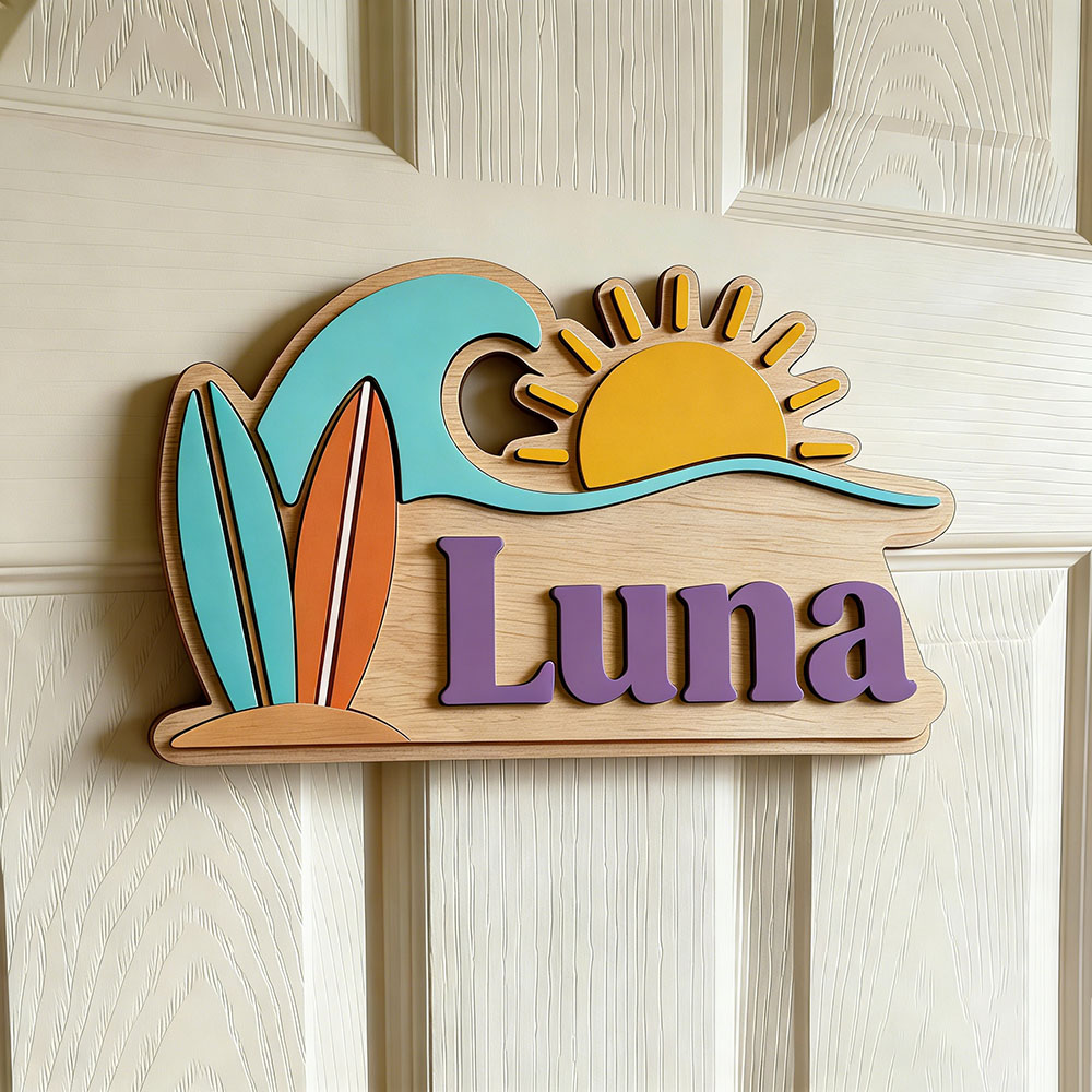 Personalisiertes Strandwellen- – Baby Nursery Sign Bewertung und Preis